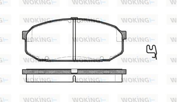 Woking P4043.02 - Əyləc altlığı dəsti, əyləc diski furqanavto.az