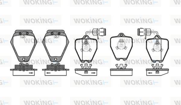 Woking P4083.02 - Əyləc altlığı dəsti, əyləc diski furqanavto.az