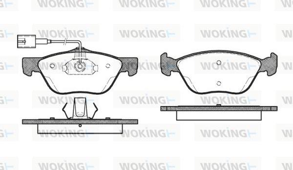 Woking P4893.42 - Əyləc altlığı dəsti, əyləc diski furqanavto.az