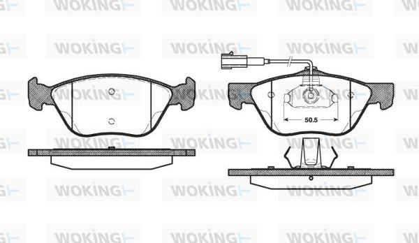 Woking P4893.32 - Əyləc altlığı dəsti, əyləc diski furqanavto.az