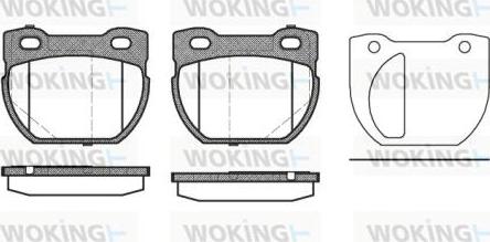 Woking P4843.20 - Əyləc altlığı dəsti, əyləc diski furqanavto.az