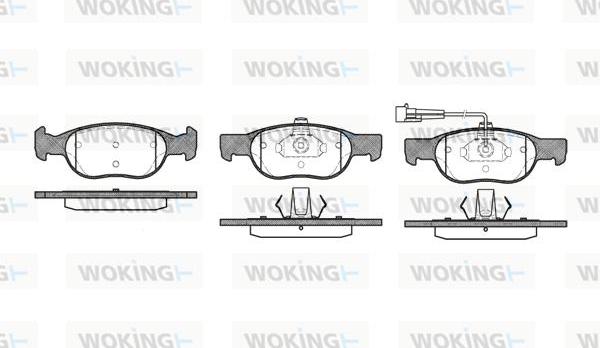 Woking P4883.11 - Əyləc altlığı dəsti, əyləc diski furqanavto.az