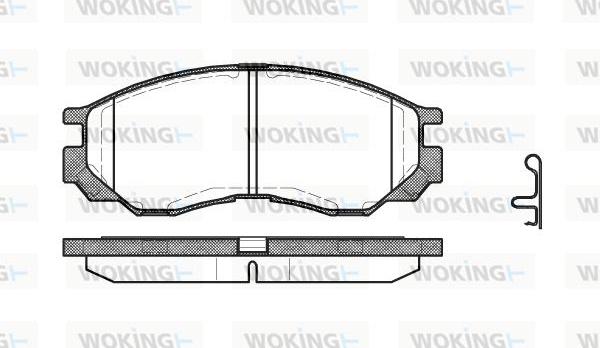 Woking P4833.00 - Əyləc altlığı dəsti, əyləc diski furqanavto.az