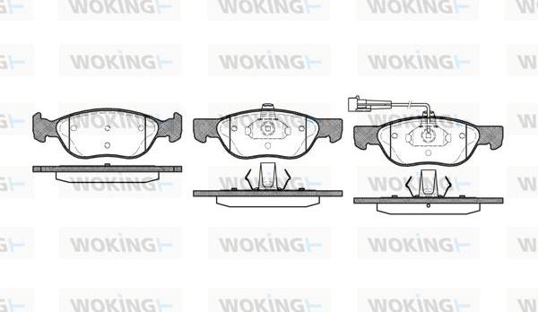 Woking P4873.11 - Əyləc altlığı dəsti, əyləc diski furqanavto.az