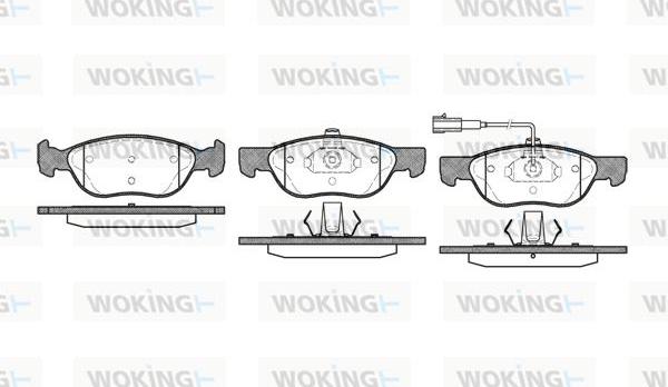 Woking P4873.21 - Əyləc altlığı dəsti, əyləc diski furqanavto.az