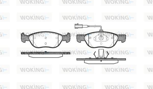 Woking P4873.22 - Əyləc altlığı dəsti, əyləc diski furqanavto.az