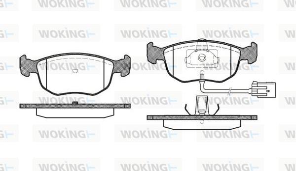 Woking P4753.02 - Əyləc altlığı dəsti, əyləc diski furqanavto.az