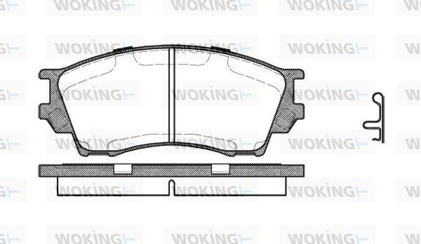 Woking P5913.00 - Əyləc altlığı dəsti, əyləc diski furqanavto.az