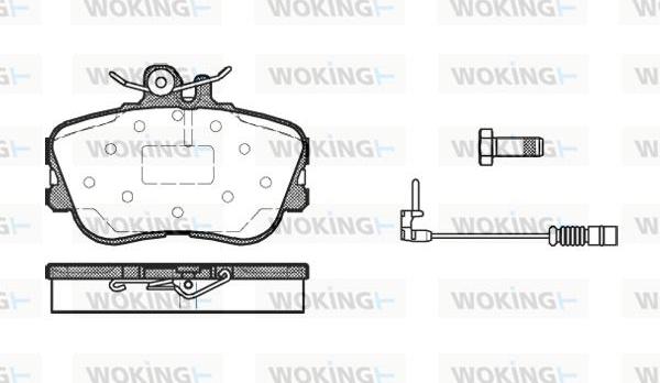 Woking P5453.02 - Əyləc altlığı dəsti, əyləc diski www.furqanavto.az