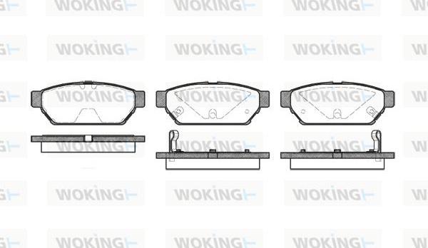 Woking P5403.02 - Əyləc altlığı dəsti, əyləc diski furqanavto.az