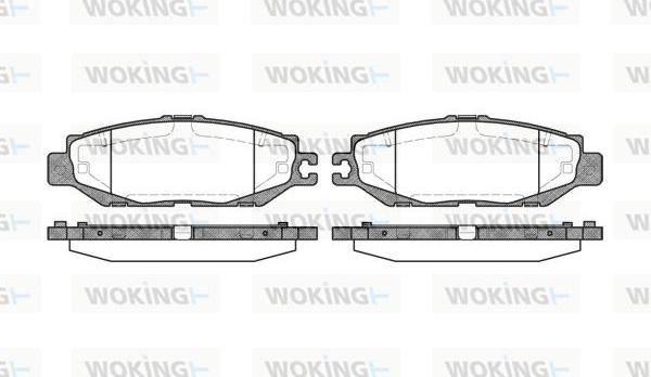 Woking P5573.00 - Əyləc altlığı dəsti, əyləc diski furqanavto.az