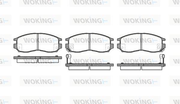 Woking P5603.02 - Əyləc altlığı dəsti, əyləc diski furqanavto.az