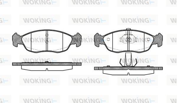 Woking P5613.10 - Əyləc altlığı dəsti, əyləc diski furqanavto.az