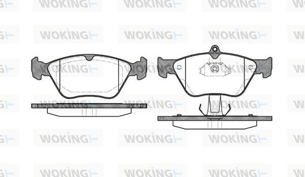 Woking P5683.00 - Əyləc altlığı dəsti, əyləc diski furqanavto.az