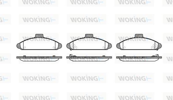 Woking P5043.02 - Əyləc altlığı dəsti, əyləc diski furqanavto.az