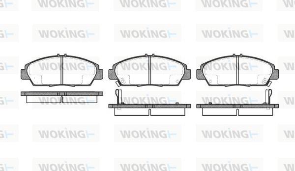 Woking P5063.02 - Əyləc altlığı dəsti, əyləc diski furqanavto.az