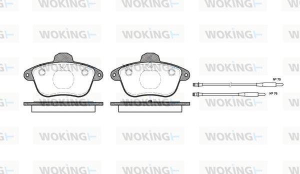 Woking P5013.14 - Əyləc altlığı dəsti, əyləc diski furqanavto.az