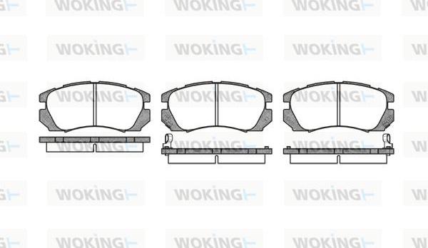 Woking P5033.02 - Əyləc altlığı dəsti, əyləc diski furqanavto.az