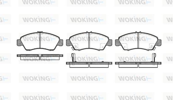 Woking P5193.02 - Əyləc altlığı dəsti, əyləc diski furqanavto.az