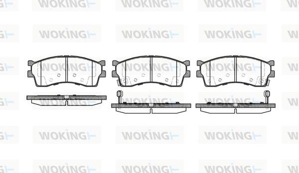 Woking P5153.42 - Əyləc altlığı dəsti, əyləc diski furqanavto.az