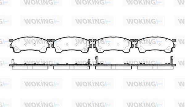 Woking P5153.04 - Əyləc altlığı dəsti, əyləc diski furqanavto.az