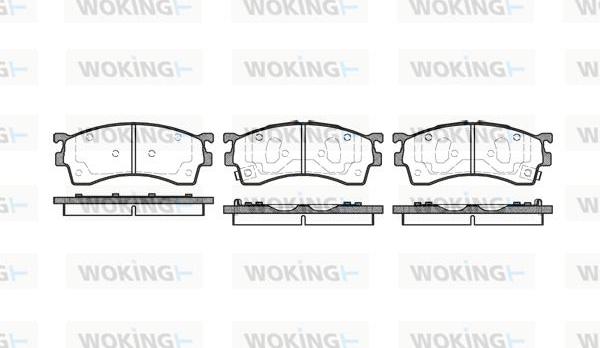 Woking P5153.12 - Əyləc altlığı dəsti, əyləc diski furqanavto.az