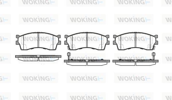 Woking P5153.32 - Əyləc altlığı dəsti, əyləc diski furqanavto.az