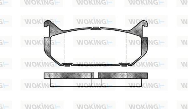 Woking P5163.00 - Əyləc altlığı dəsti, əyləc diski furqanavto.az