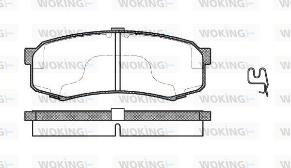 Woking P5133.04 - Əyləc altlığı dəsti, əyləc diski furqanavto.az