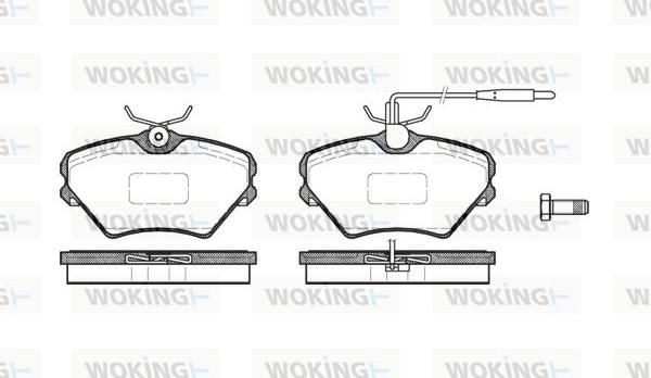 Woking P5853.02 - Əyləc altlığı dəsti, əyləc diski furqanavto.az