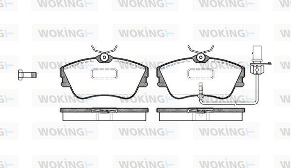 Woking P5803.21 - Əyləc altlığı dəsti, əyləc diski furqanavto.az