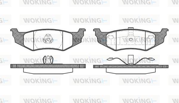 Woking P5823.40 - Əyləc altlığı dəsti, əyləc diski furqanavto.az