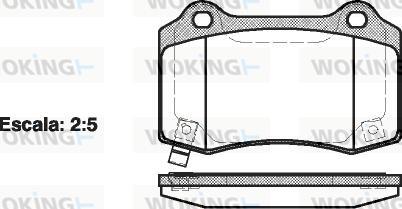 Woking P5343.54 - Əyləc altlığı dəsti, əyləc diski furqanavto.az