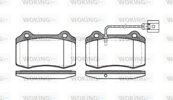 Woking P5343.01 - Əyləc altlığı dəsti, əyləc diski furqanavto.az