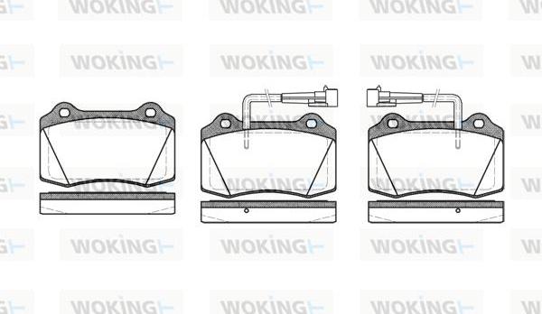 Woking P5343.22 - Əyləc altlığı dəsti, əyləc diski furqanavto.az