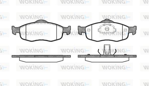 Woking P5323.00 - Əyləc altlığı dəsti, əyləc diski furqanavto.az