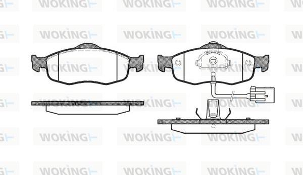 Woking P5323.02 - Əyləc altlığı dəsti, əyləc diski furqanavto.az