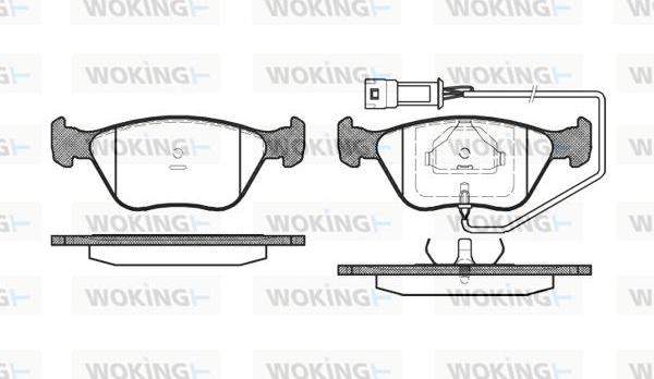 Woking P5373.02 - Əyləc altlığı dəsti, əyləc diski furqanavto.az