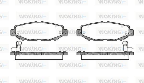 Woking P5243.04 - Əyləc altlığı dəsti, əyləc diski furqanavto.az