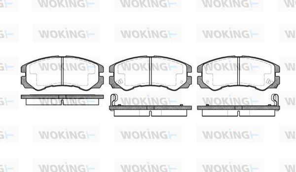 Woking P5253.02 - Əyləc altlığı dəsti, əyləc diski furqanavto.az