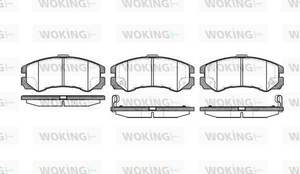 Woking P5253.22 - Əyləc altlığı dəsti, əyləc diski furqanavto.az