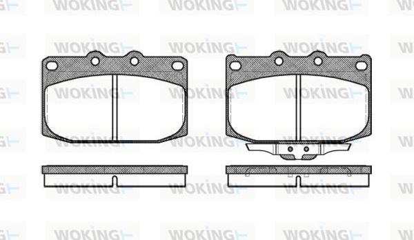 Woking P5283.02 - Əyləc altlığı dəsti, əyləc diski furqanavto.az