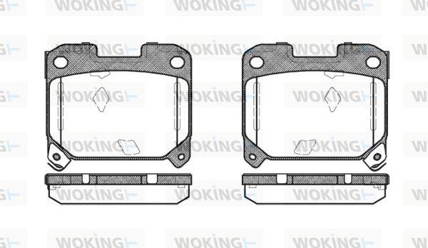 Woking P5753.04 - Əyləc altlığı dəsti, əyləc diski furqanavto.az