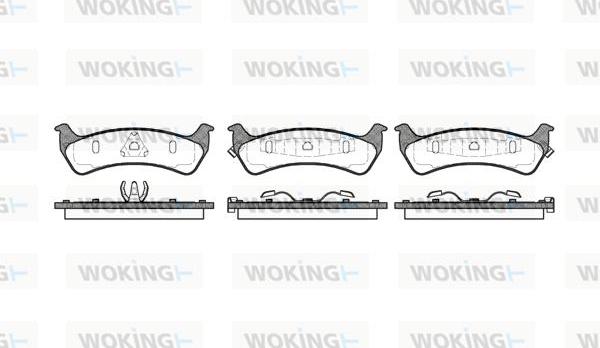 Woking P5703.02 - Əyləc altlığı dəsti, əyləc diski furqanavto.az