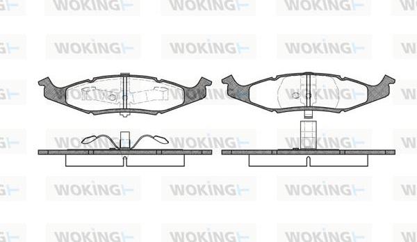 Woking P5773.00 - Əyləc altlığı dəsti, əyləc diski furqanavto.az