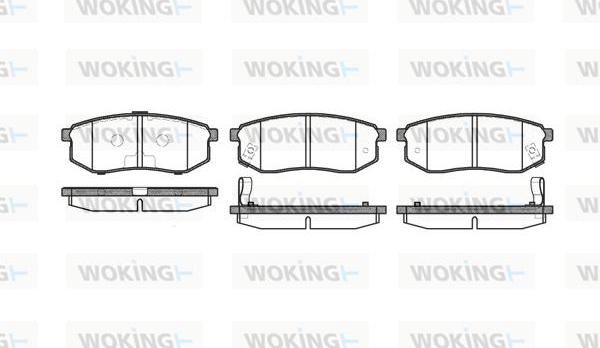 Woking P6493.02 - Əyləc altlığı dəsti, əyləc diski www.furqanavto.az