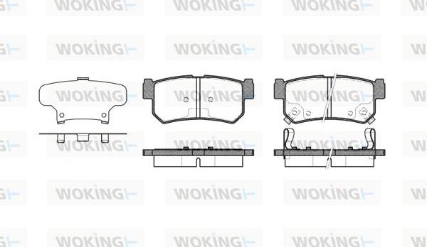 Woking P6463.62 - Əyləc altlığı dəsti, əyləc diski furqanavto.az