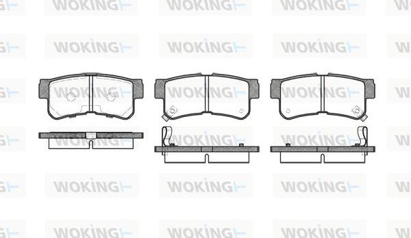 Woking P6463.22 - Əyləc altlığı dəsti, əyləc diski furqanavto.az