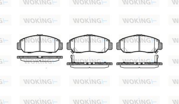 Woking P6473.12 - Əyləc altlığı dəsti, əyləc diski furqanavto.az