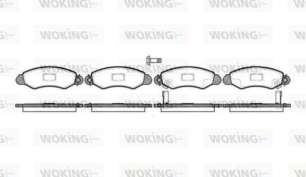 Woking P6023.02 - Əyləc altlığı dəsti, əyləc diski furqanavto.az